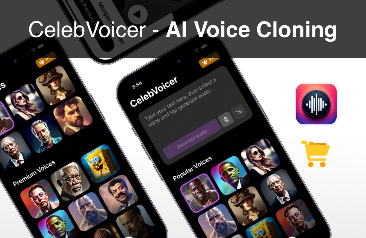 CelebVoicer iOS app template
